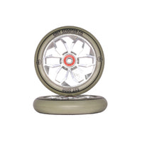 Scooter Wheels - Grit - 120mm - Grey / Silver (Pair)