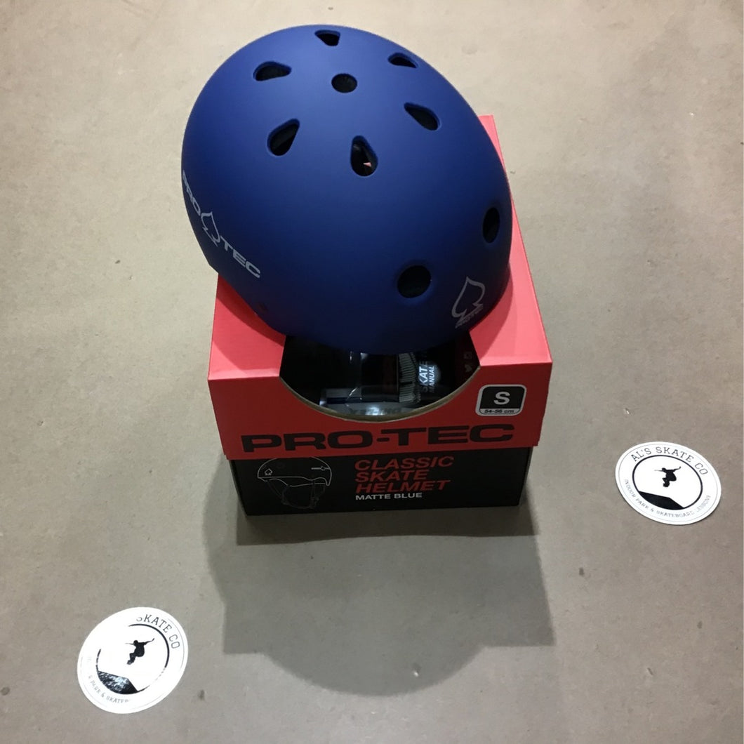 Protec Helmet - Classic Skate - Matte Blue